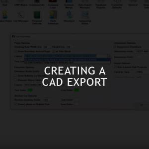 Creating a Cad Export